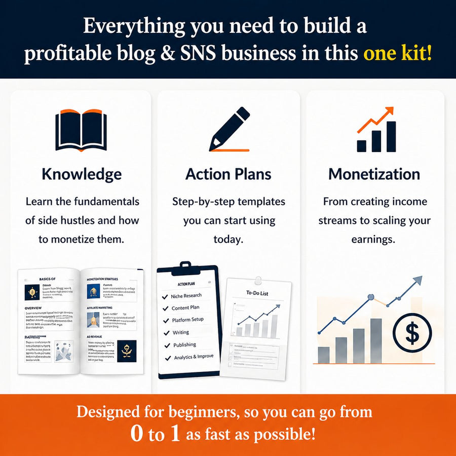 Stop Researching. Start Your Side Hustle. A 90-Day Blog & Social Media Starter Kit for Working Professionals