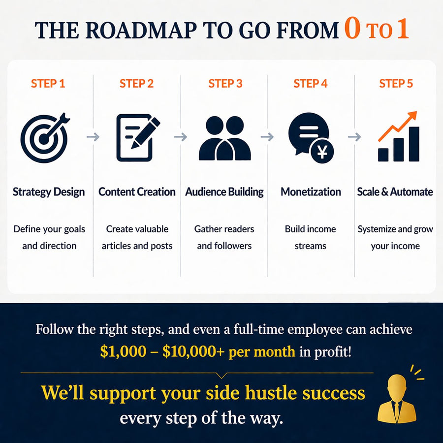 Stop Researching. Start Your Side Hustle. A 90-Day Blog & Social Media Starter Kit for Working Professionals