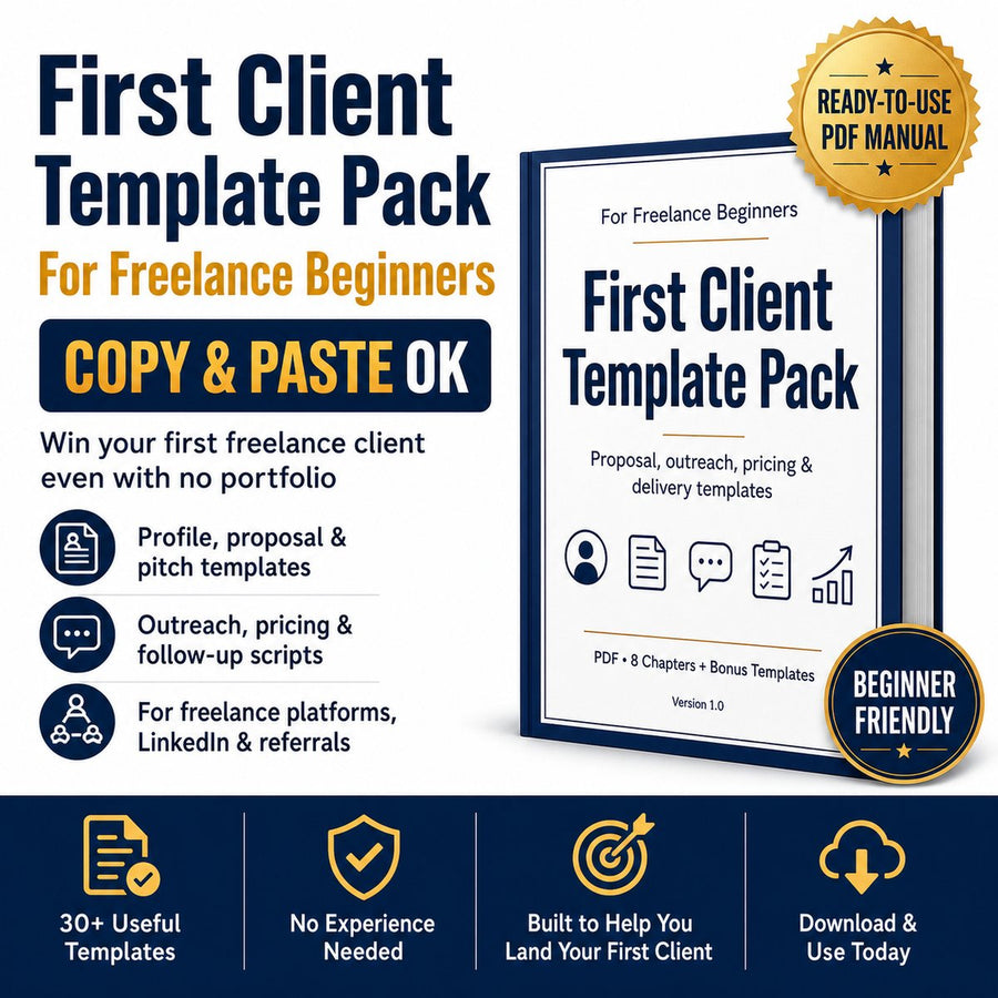 First Client Template Pack: Copy-Paste Freelance Proposal, Outreach & Delivery Templates