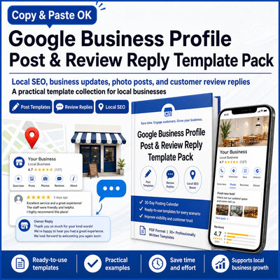 Google Business Profile Post & Review Reply Template Pack A Practical Template Collection for Local SEO, Business Updates, Photos, and Customer Review Responses
