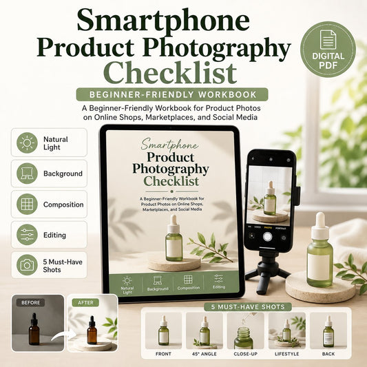 Smartphone Product Photography Checklist A Beginner-Friendly Workbook for Product Photos on Online Shops, Marketplaces, and Social Media